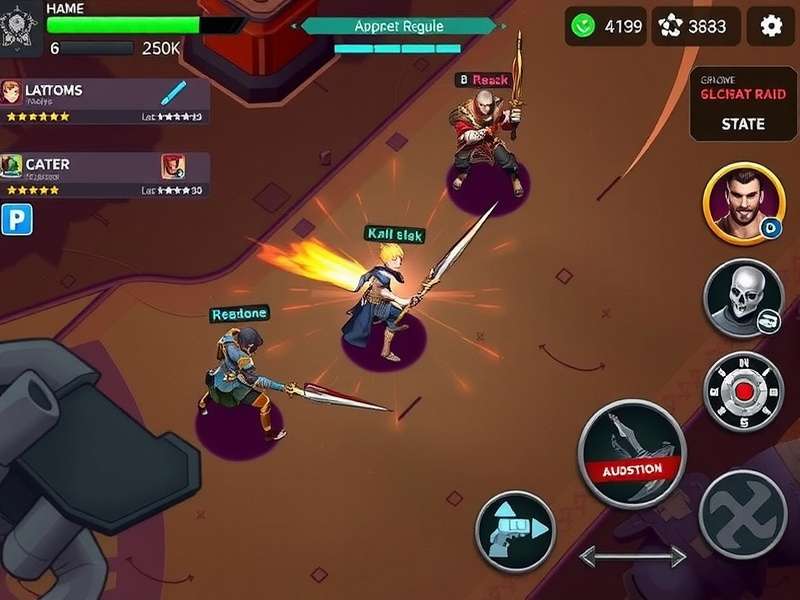 Raid Warrior Supreme multiplayer raid battle showing team coordination